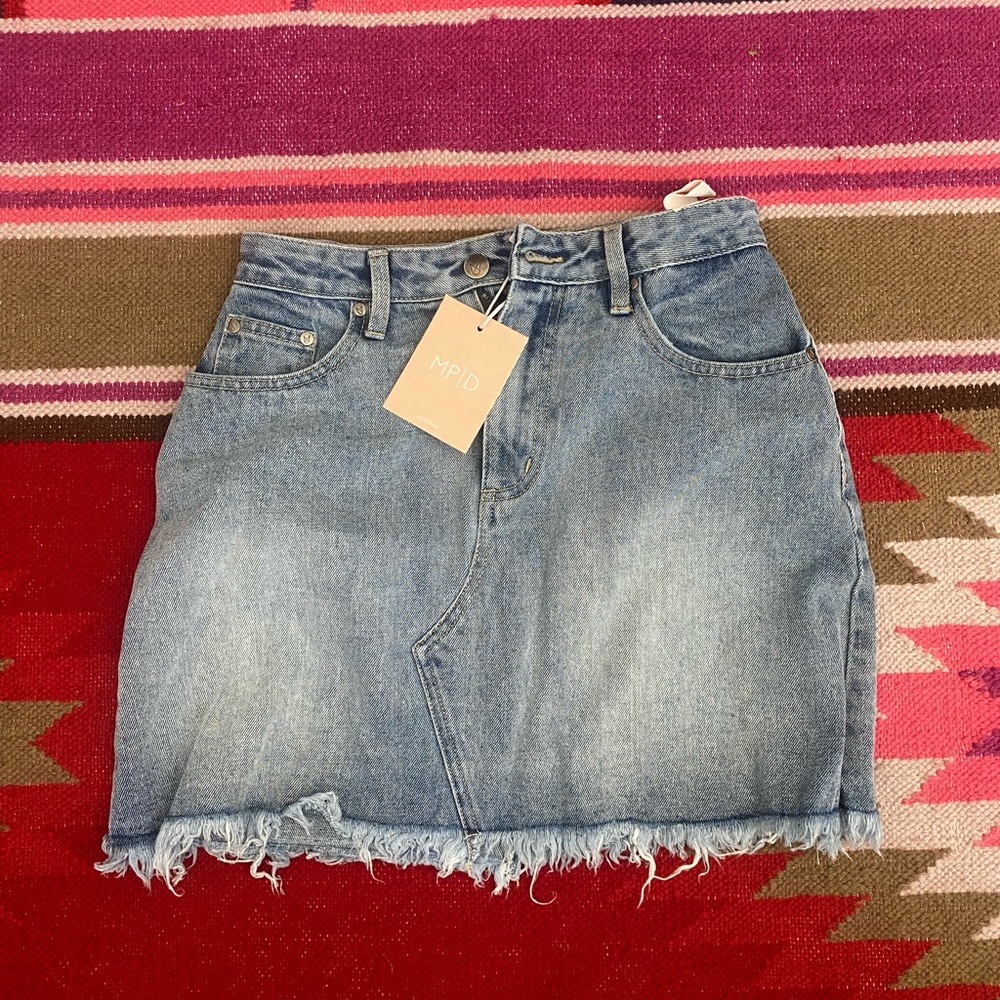 Denim mini skirt Mink Pink NWT size small